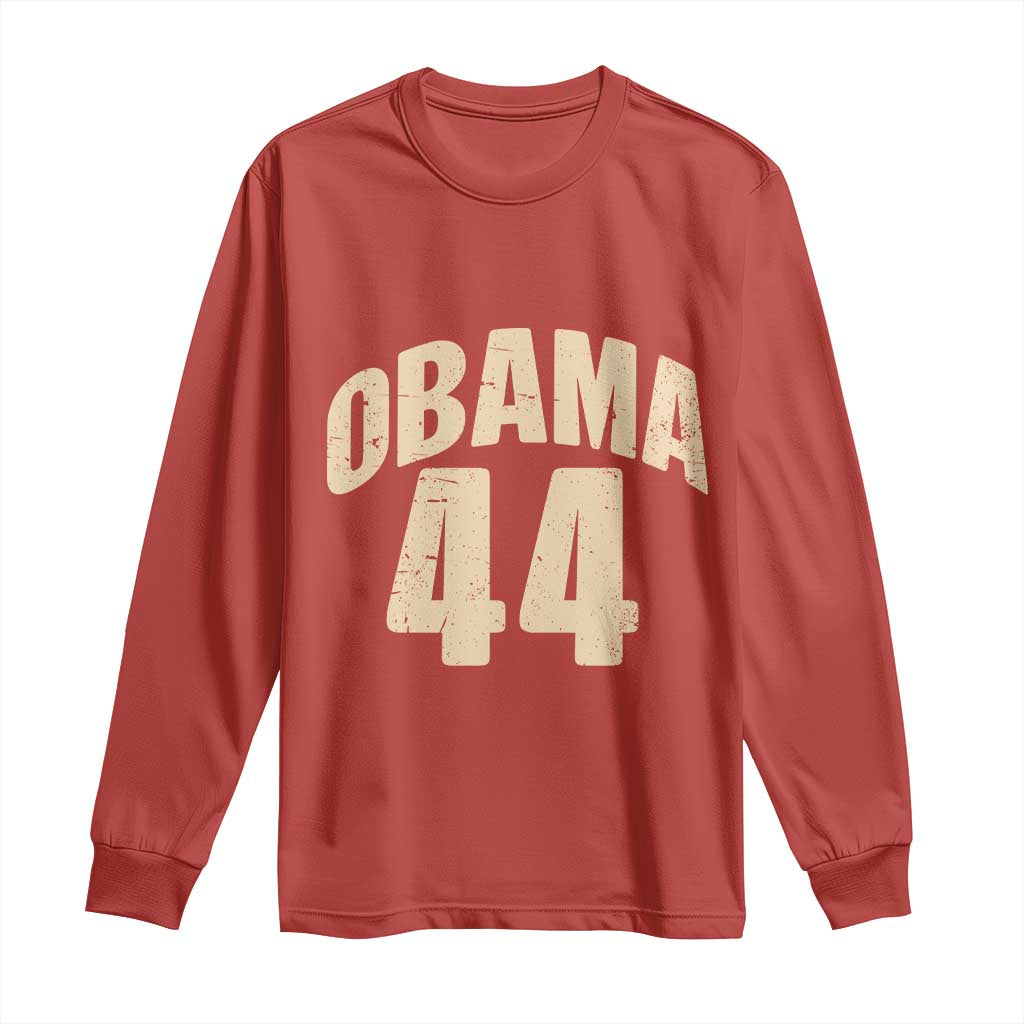 Obama 44 Vintage American History Nostalgia Gift Long Sleeve Shirt