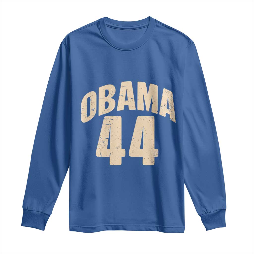 Obama 44 Vintage American History Nostalgia Gift Long Sleeve Shirt