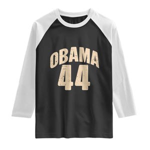 Obama 44 Vintage American History Nostalgia Gift Raglan Shirt