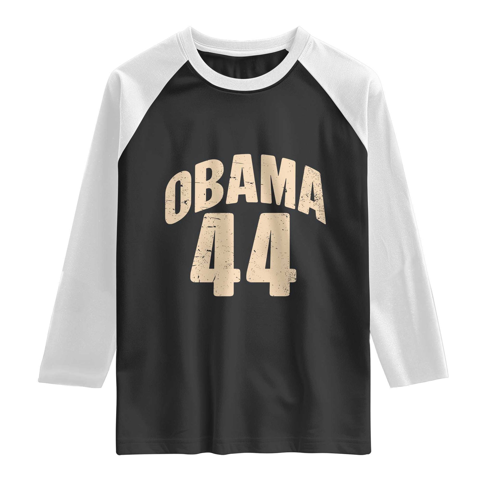 Obama 44 Vintage American History Nostalgia Gift Raglan Shirt