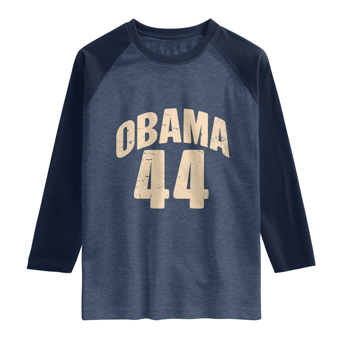 Obama 44 Vintage American History Nostalgia Gift Raglan Shirt