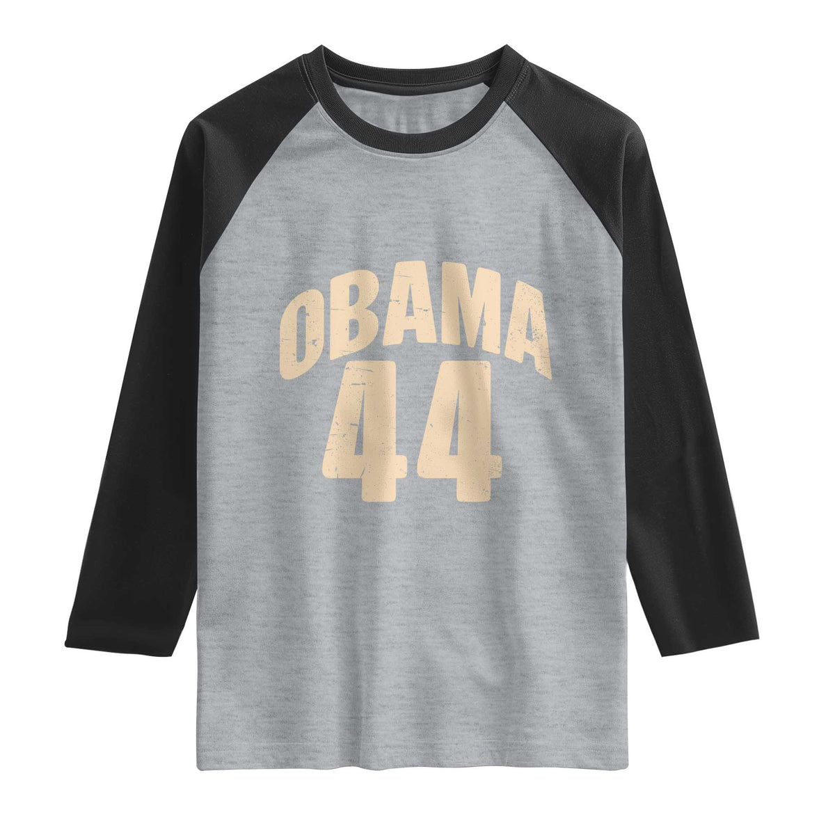 Obama 44 Vintage American History Nostalgia Gift Raglan Shirt