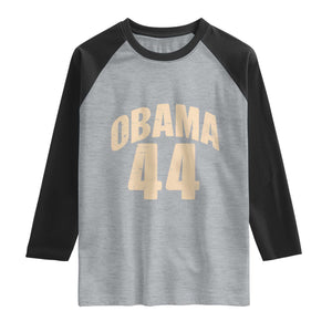 Obama 44 Vintage American History Nostalgia Gift Raglan Shirt