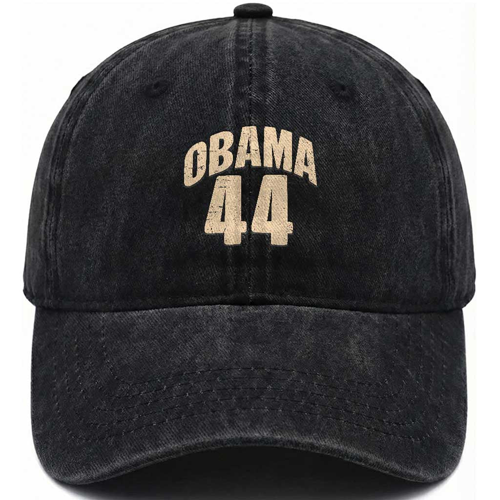 Obama 44 Vintage American History Nostalgia Gift Washed Cotton Baseball Cap