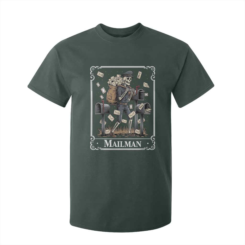 Skeleton Mailman Tarot Card T Shirt For Kid Funny Postal Worker Post Office Staff