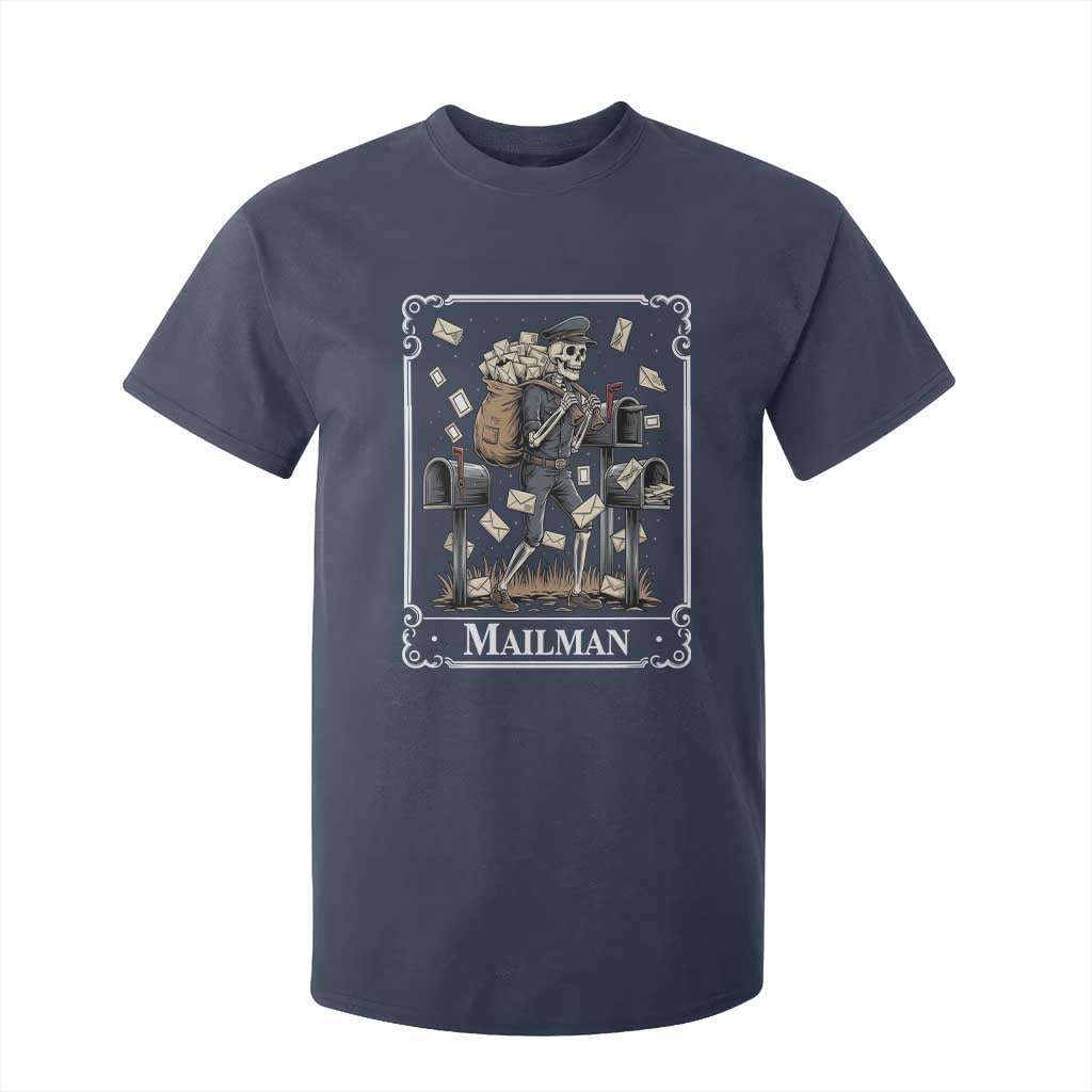 Skeleton Mailman Tarot Card T Shirt For Kid Funny Postal Worker Post Office Staff