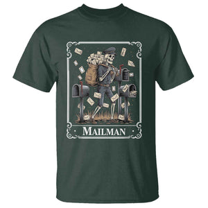 Skeleton Mailman Tarot Card T Shirt Funny Postal Worker Post Office Staff