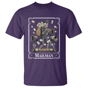 Skeleton Mailman Tarot Card T Shirt Funny Postal Worker Post Office Staff