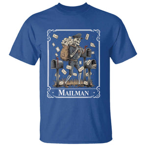 Skeleton Mailman Tarot Card T Shirt Funny Postal Worker Post Office Staff