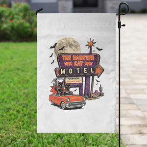 Halloween Haunted Cat Motel Garden Flag Funny Meowschief Cat Lovers