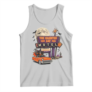 Halloween Haunted Cat Motel Tank Top Funny Meowschief Cat Lovers