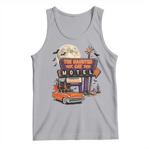 Halloween Haunted Cat Motel Tank Top Funny Meowschief Cat Lovers