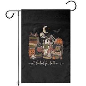 Spooky Bookish Reader Garden Flag All Booked For Halloween