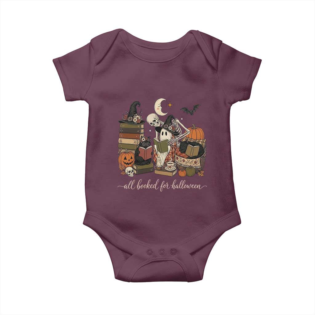 Spooky Bookish Reader Baby Onesie All Booked For Halloween