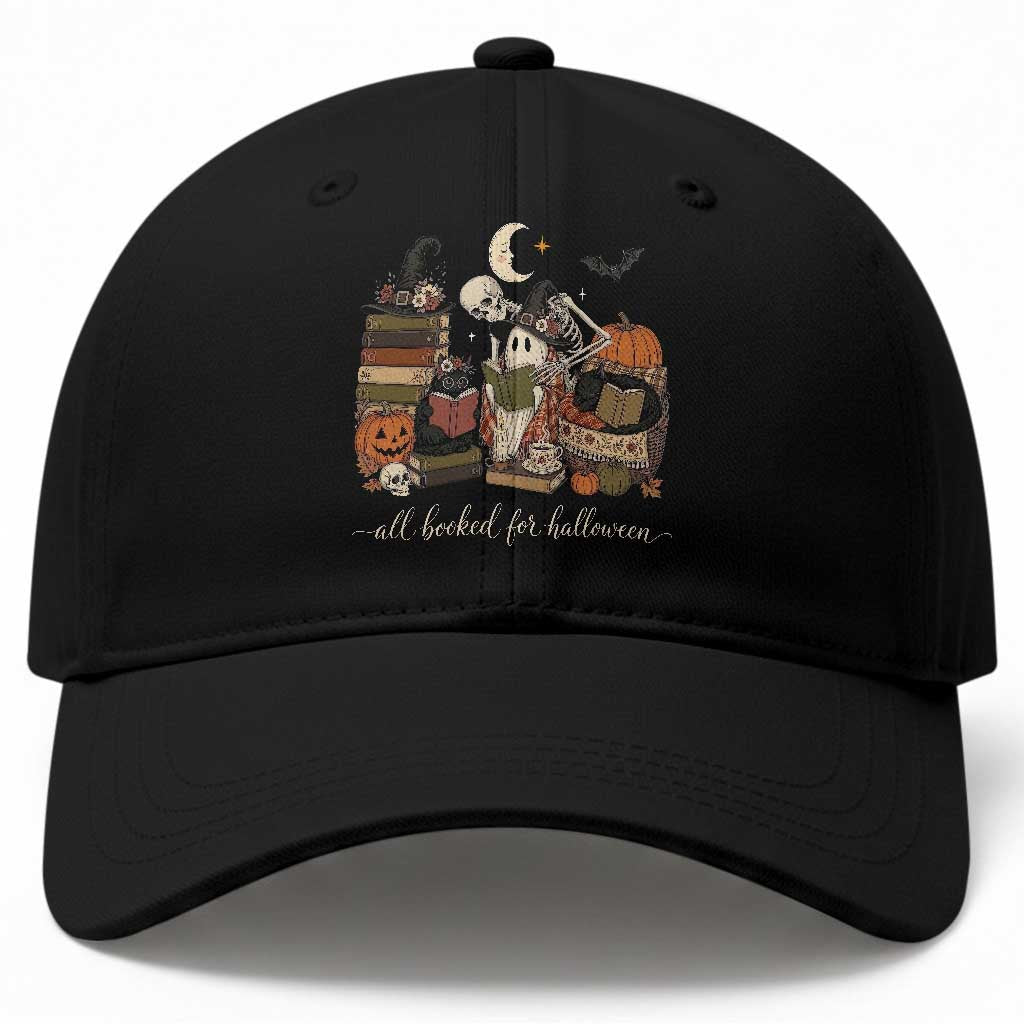 Spooky Bookish Reader Baseball Cap All Booked For Halloween