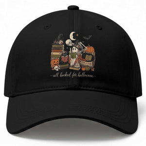 Spooky Bookish Reader Baseball Cap All Booked For Halloween