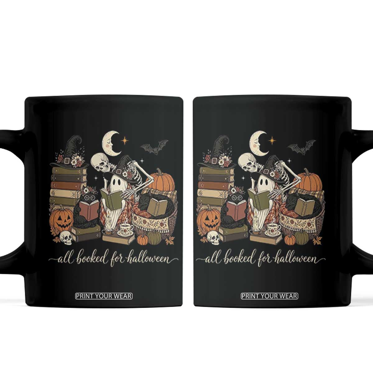 Spooky Bookish Reader Coffee Mug All Booked For Halloween