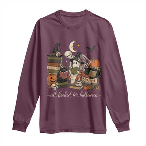 Spooky Bookish Reader Long Sleeve Shirt All Booked For Halloween