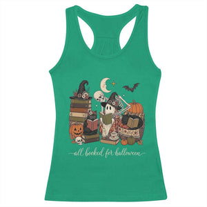 Spooky Bookish Reader Racerback Tank Top All Booked For Halloween