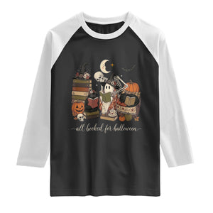 Spooky Bookish Reader Raglan Shirt All Booked For Halloween