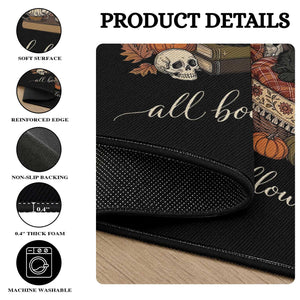 Spooky Bookish Reader Round Rug All Booked For Halloween