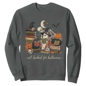 Spooky Bookish Reader Sweatshirt All Booked For Halloween