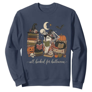 Spooky Bookish Reader Sweatshirt All Booked For Halloween