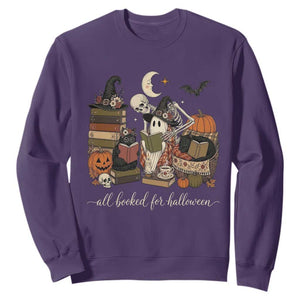 Spooky Bookish Reader Sweatshirt All Booked For Halloween