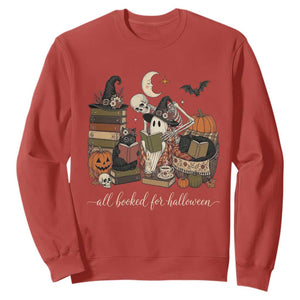 Spooky Bookish Reader Sweatshirt All Booked For Halloween
