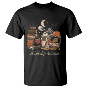 Spooky Bookish Reader T Shirt All Booked For Halloween