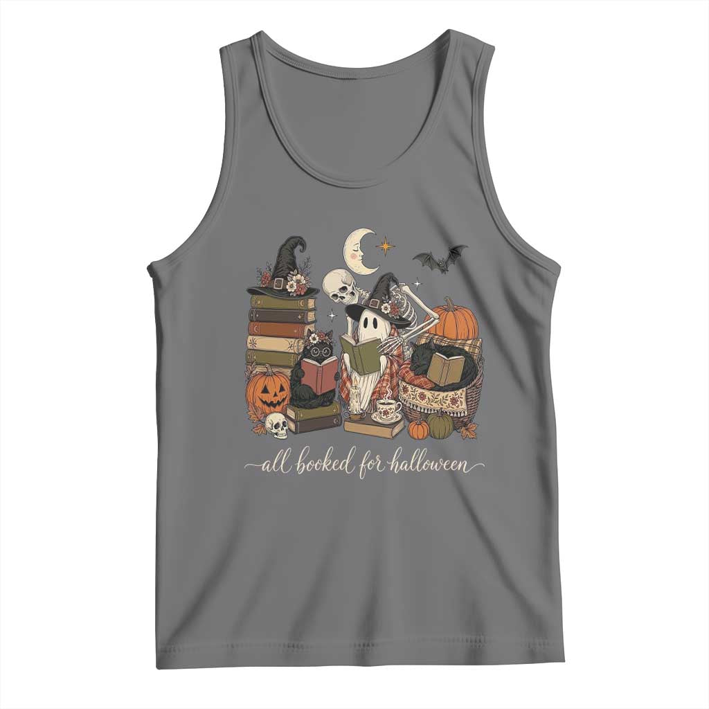 Spooky Bookish Reader Tank Top All Booked For Halloween