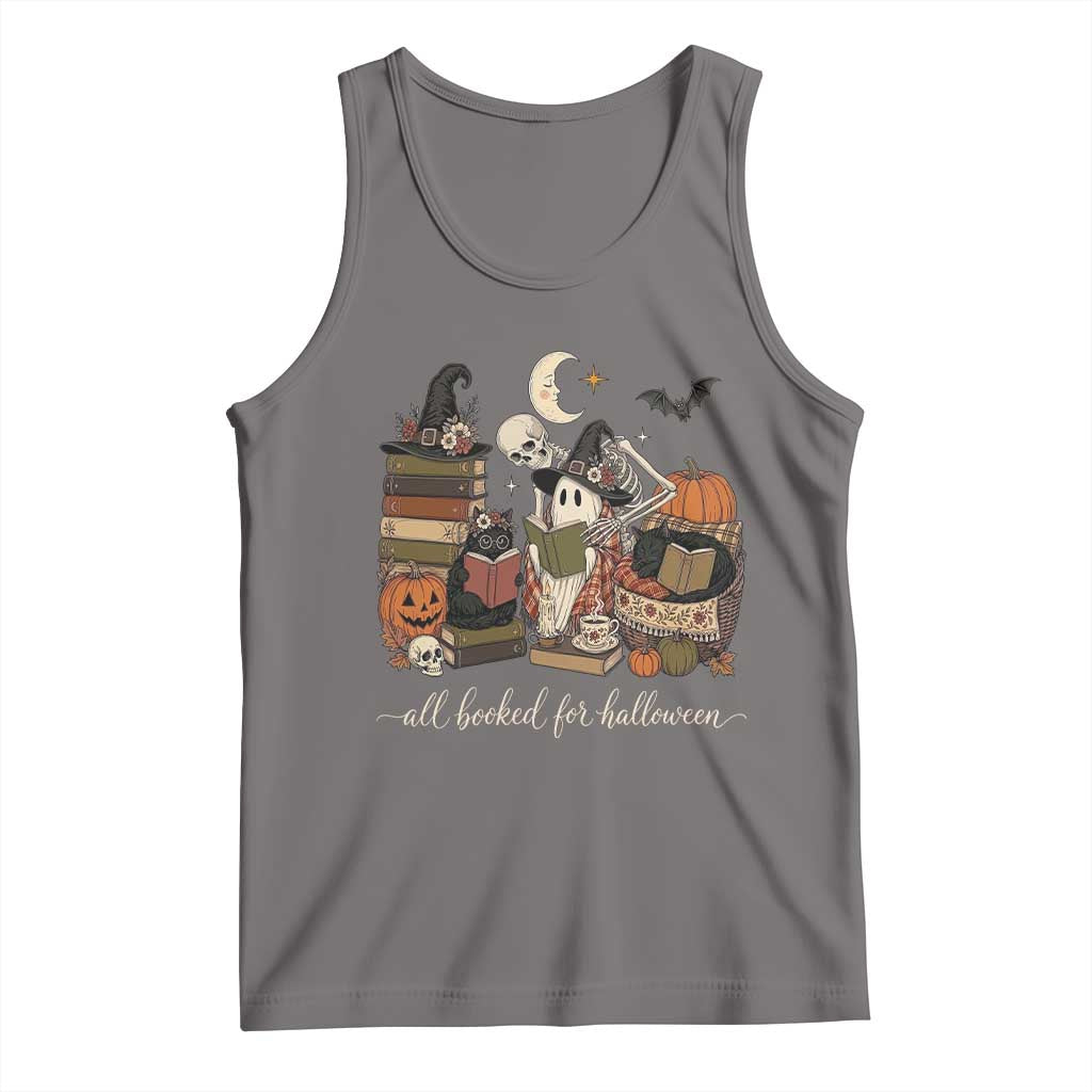 Spooky Bookish Reader Tank Top All Booked For Halloween