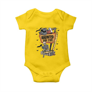 Funny Haunted Book Store Halloween Baby Onesie Skeleton Ghost Book Reader