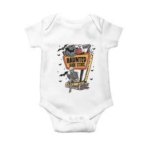 Funny Haunted Book Store Halloween Baby Onesie Skeleton Ghost Book Reader