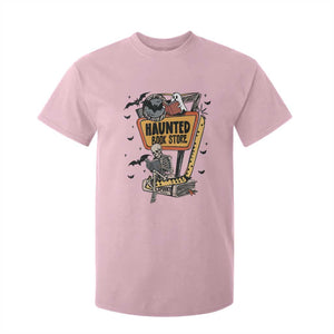 Funny Haunted Book Store Halloween T Shirt For Kid Skeleton Ghost Book Reader