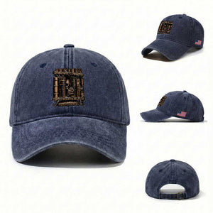Gothic Haunted Library Washed Cotton Baseball Cap Skull In Bookshelf Dark Academia