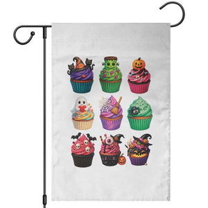 Funny Halloween Cupcake Lover Garden Flag Spooky Party Dessert