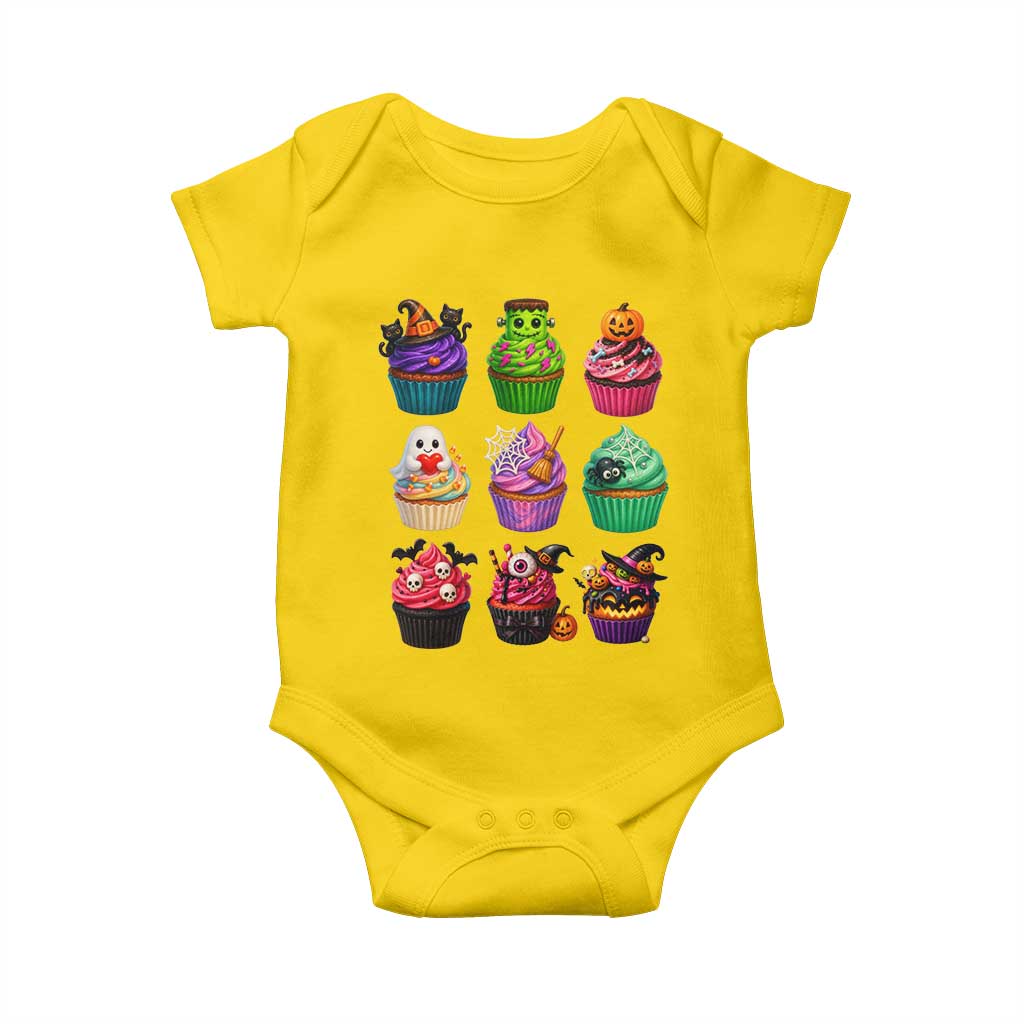 Funny Halloween Cupcake Lover Baby Onesie Spooky Party Dessert
