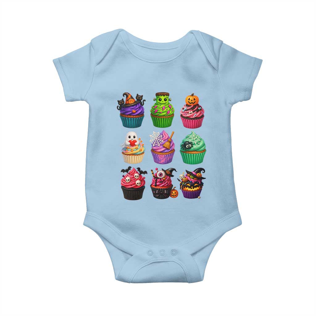 Funny Halloween Cupcake Lover Baby Onesie Spooky Party Dessert