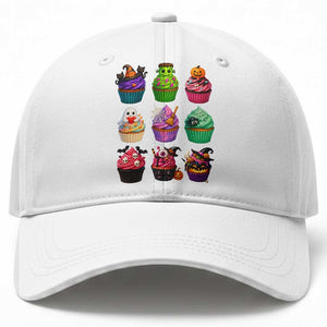 Funny Halloween Cupcake Lover Baseball Cap Spooky Party Dessert
