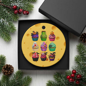 Funny Halloween Cupcake Lover Ceramic Ornament Spooky Party Dessert