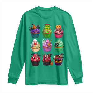 Funny Halloween Cupcake Lover Long Sleeve Shirt Spooky Party Dessert