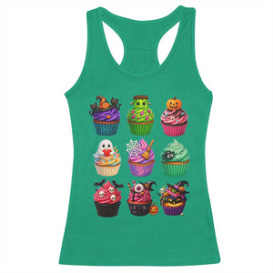 Funny Halloween Cupcake Lover Racerback Tank Top Spooky Party Dessert