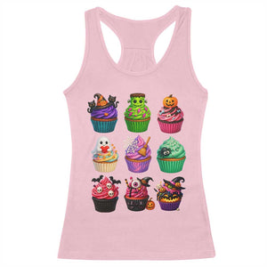 Funny Halloween Cupcake Lover Racerback Tank Top Spooky Party Dessert