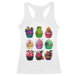 Funny Halloween Cupcake Lover Racerback Tank Top Spooky Party Dessert