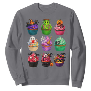Funny Halloween Cupcake Lover Sweatshirt Spooky Party Dessert