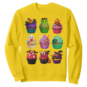 Funny Halloween Cupcake Lover Sweatshirt Spooky Party Dessert