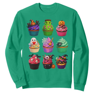 Funny Halloween Cupcake Lover Sweatshirt Spooky Party Dessert