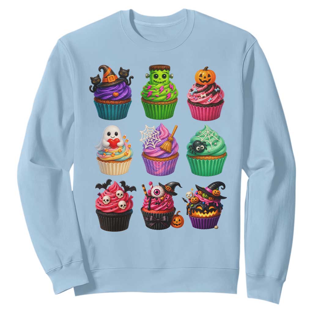 Funny Halloween Cupcake Lover Sweatshirt Spooky Party Dessert