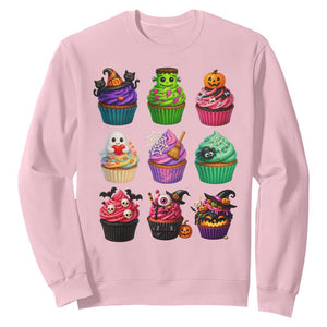 Funny Halloween Cupcake Lover Sweatshirt Spooky Party Dessert